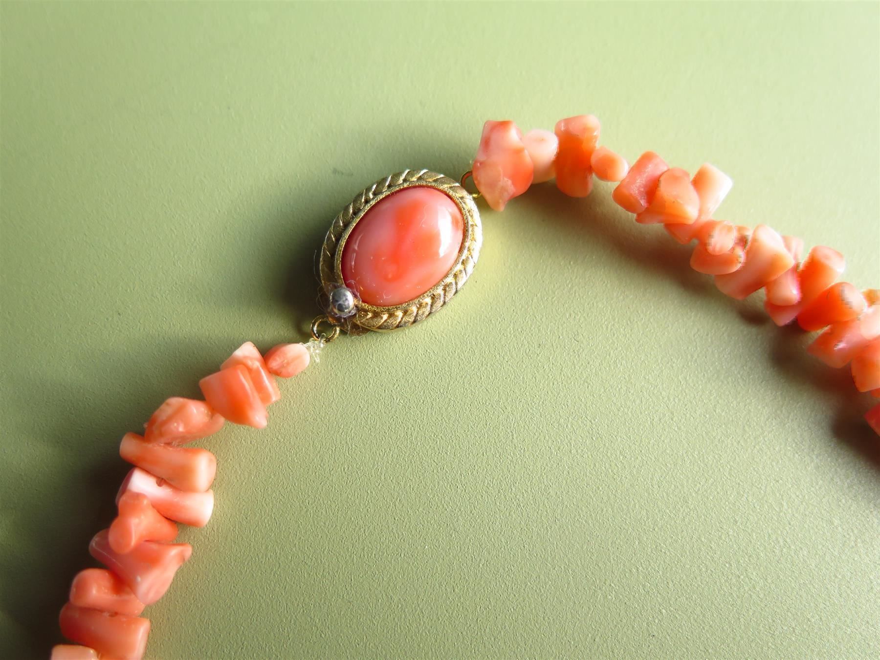 Catenine: (22O)  KETTE rote Korallen, alt – Usato da Bern venduto da Jwpm66 1