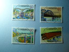 1991 Sonderpostmarken Brücken 814-817 ET Vollstempel