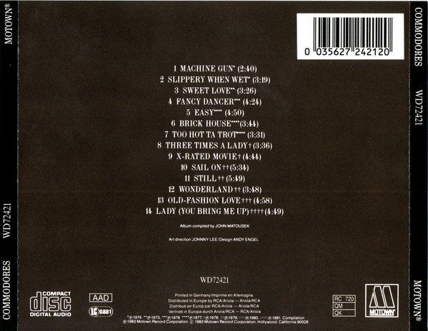 CD: CD Commodores - 14 greatest hits (1991) – Usato da Möriken AG venduto da mineralia 1