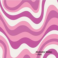 Baumwolljersey abstrakte Wellen - Pink