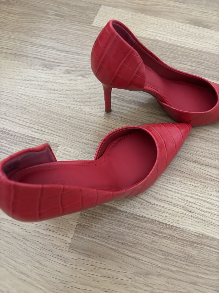 Na-kd Scarpe da donna: NA-KD Pumps rot Kroko-Optik Gr. 37,5  – Nuovo (secondo la descrizione) da Tann venduto da Dina.q 1
