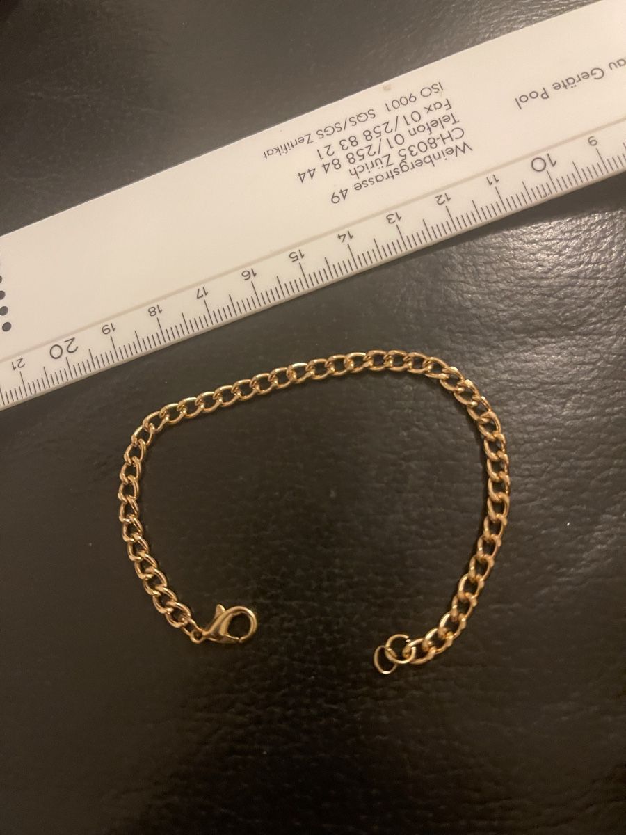 Bracelets: Gourmette plaquée or jaune dame 16 cm  – Neuf (Voir description) à Kloten par Vermicelles