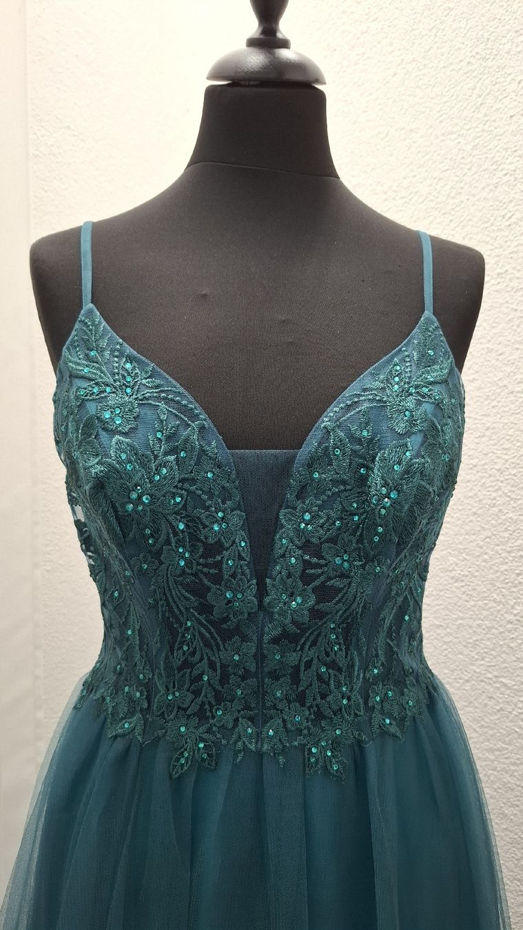 Kleider: Dunklegrünes Abendkleid, Grösse 36, neu! – Neu (gemäss Beschreibung) aus Uster von VMT. 1