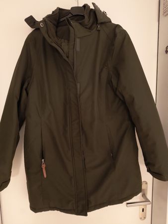 Winterjacke Khaki Gr. 40 mit Kapuze - Warm durch den Winter!