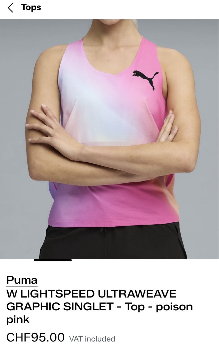 Puma Tops: Puma Lightspeed  Ultralite Singlet Top – Gebraucht aus Baden von Tiffany6878 1