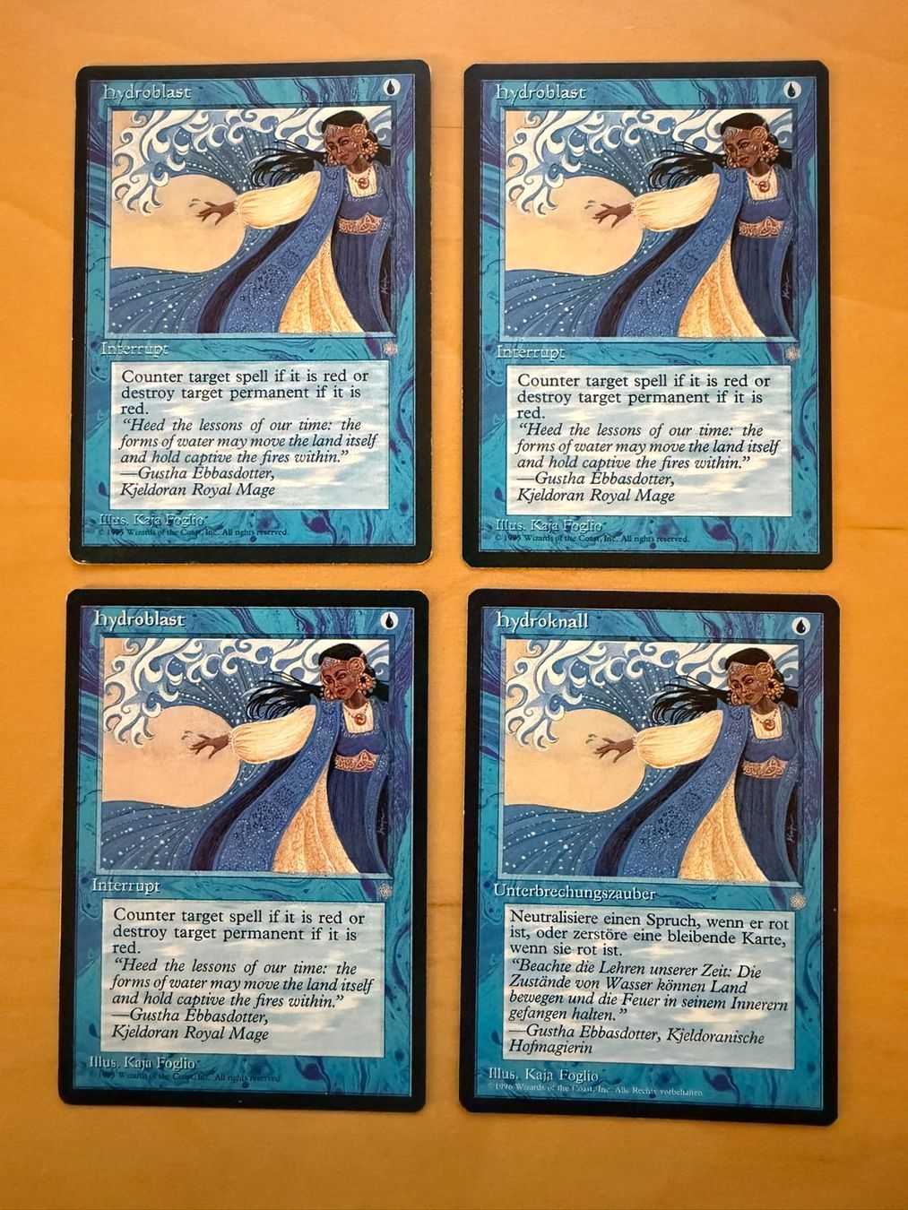 Magic The Gathering Sammelbilder & Trading cards: 4x Hydroknall // Hydroblast // Ice Age // Eiszeit // Magic – Gebraucht aus Binz von Tempelritter