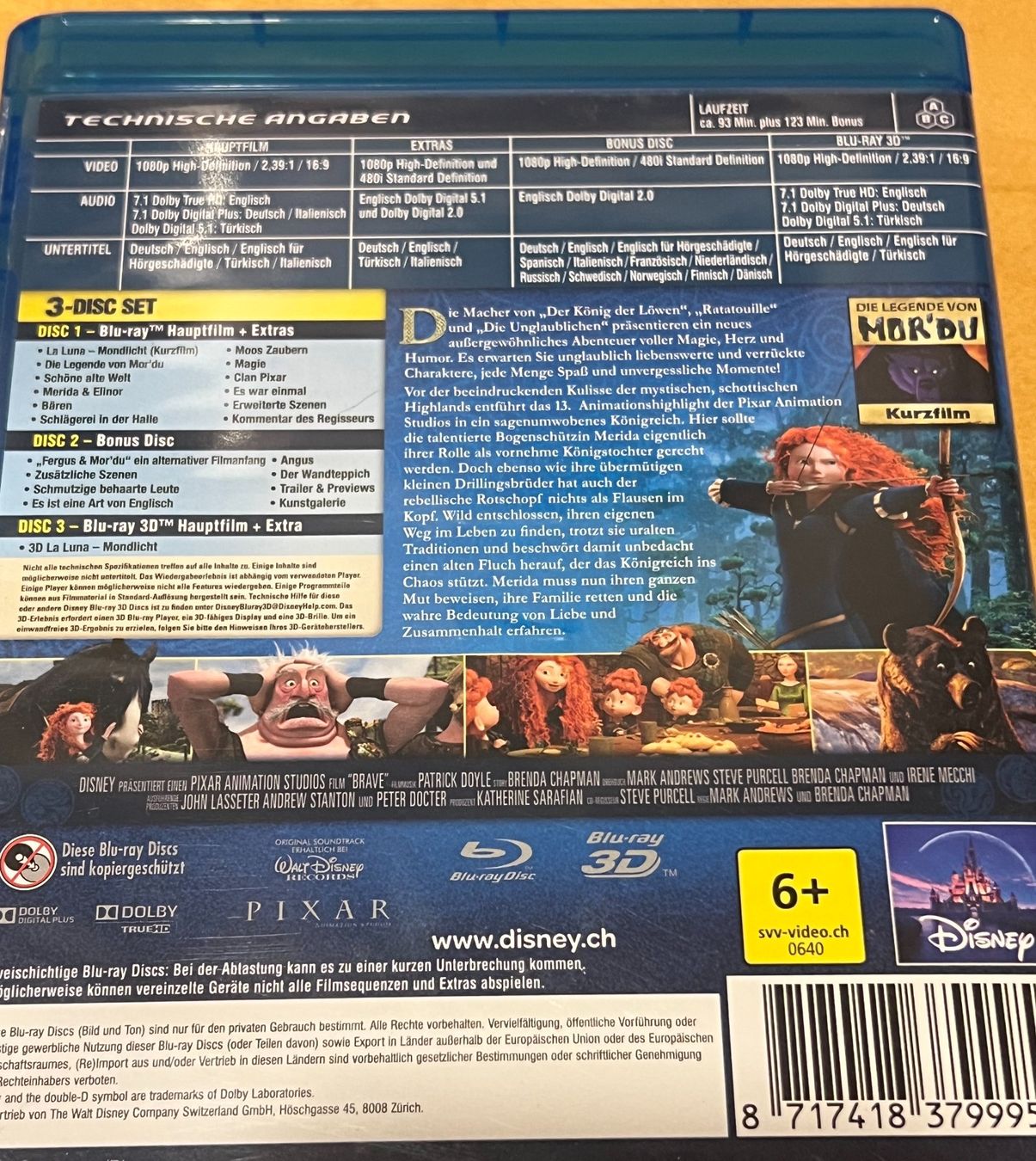 Alle DVDs: Merida - Legende der Highlands Blu-Ray 3D + Bonus Disc – Gebraucht aus Müllheim Dorf von Sleepnot 2
