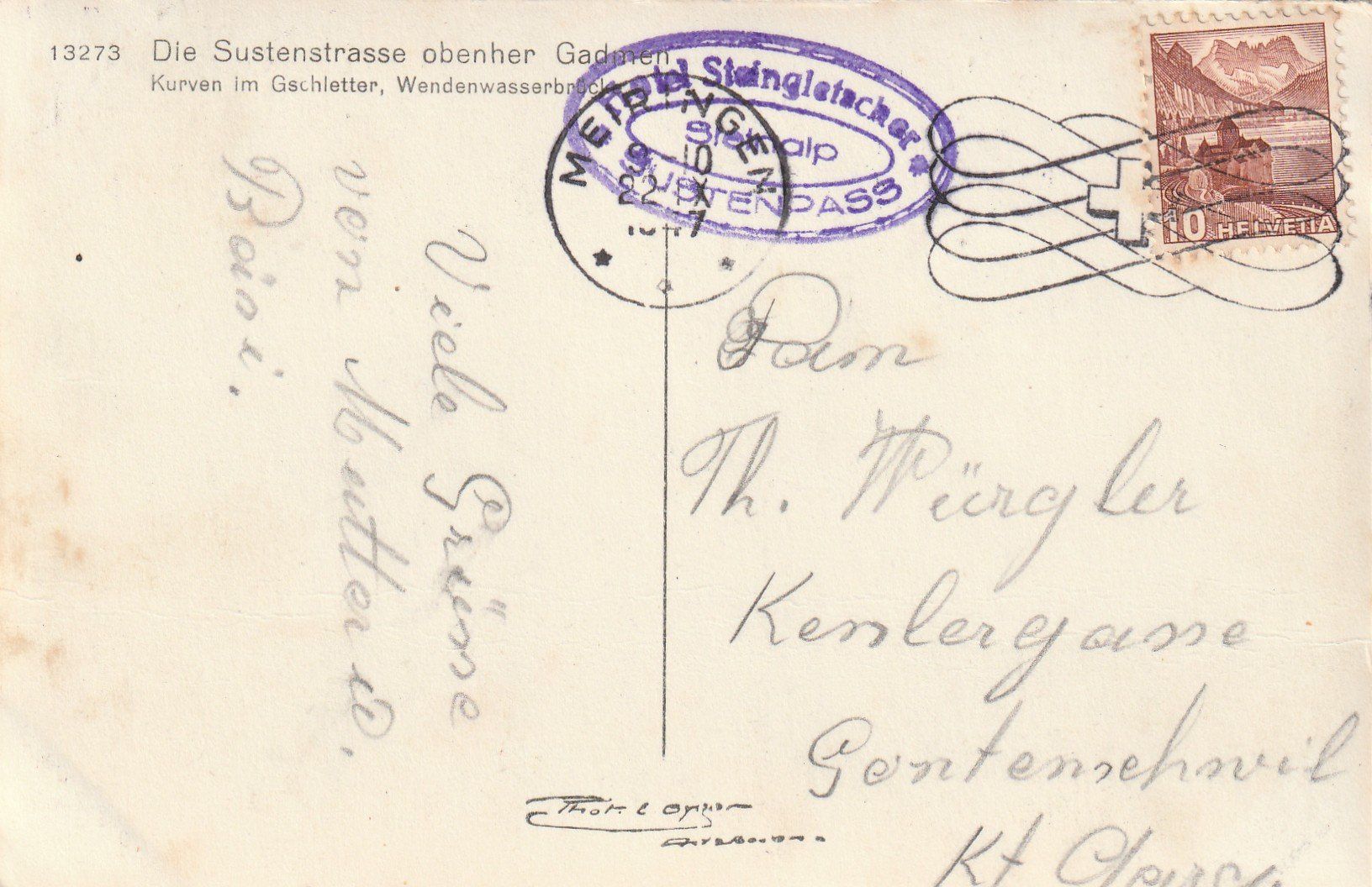 Cartoline postali: Sustenstrasse mit Autos und Car – Usato da Rorschacherberg venduto da fratovi2 1