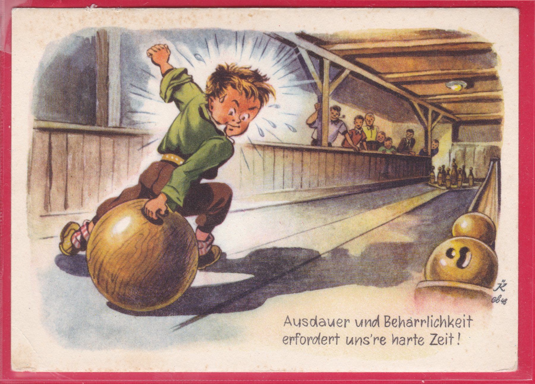 Cartoline postali: AUSDAUER UND BEHARRLICHKEIT ERFORDERT UNS'RE HARTE ZEIT – Usato da Oberrieden venduto da Gebirgsstelze