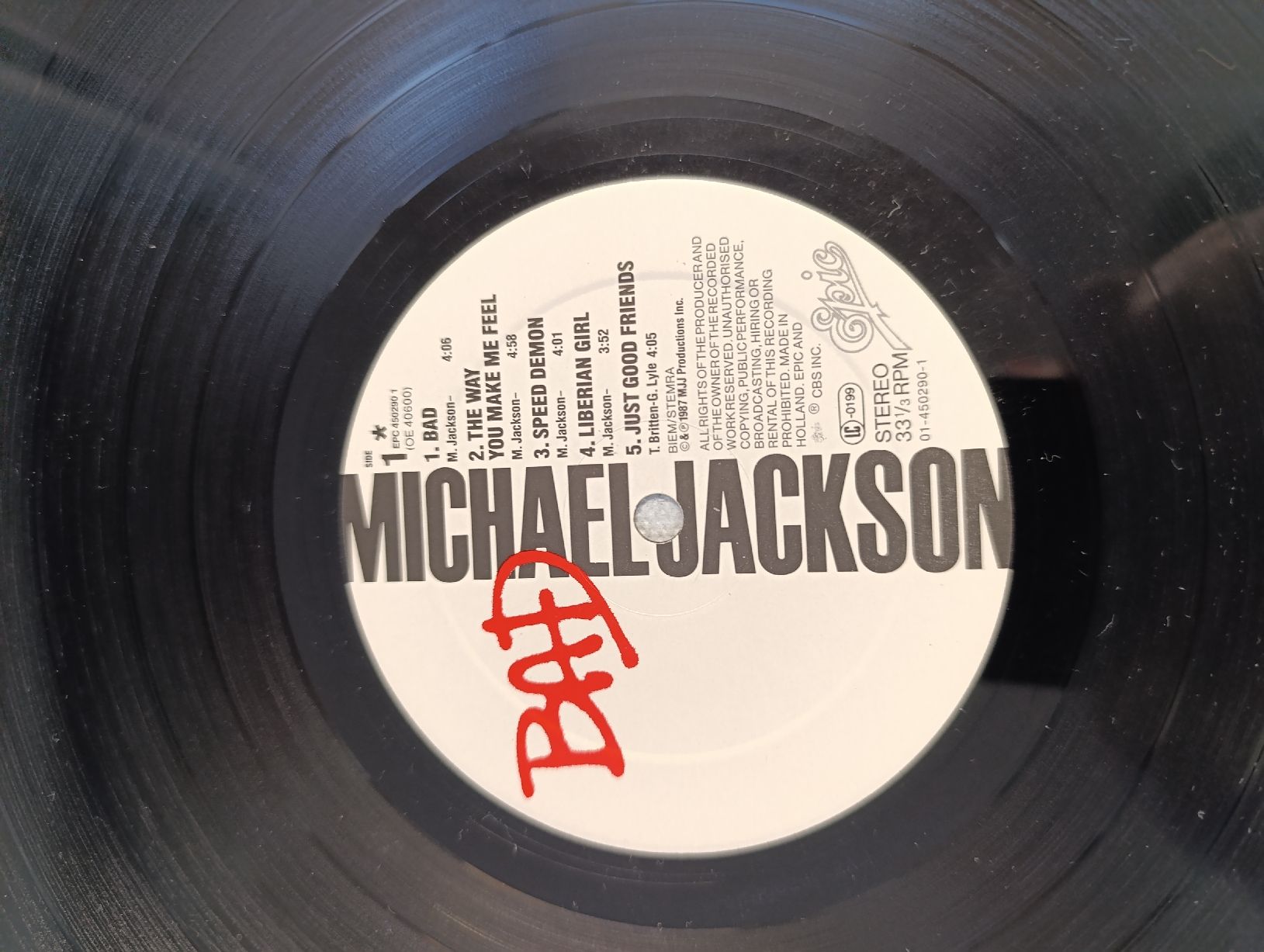Dischi in vinile: Michael Jackson "BAD", album original de 1987 – Usato da Avry-sur-Matran venduto da dav_nm5p 9