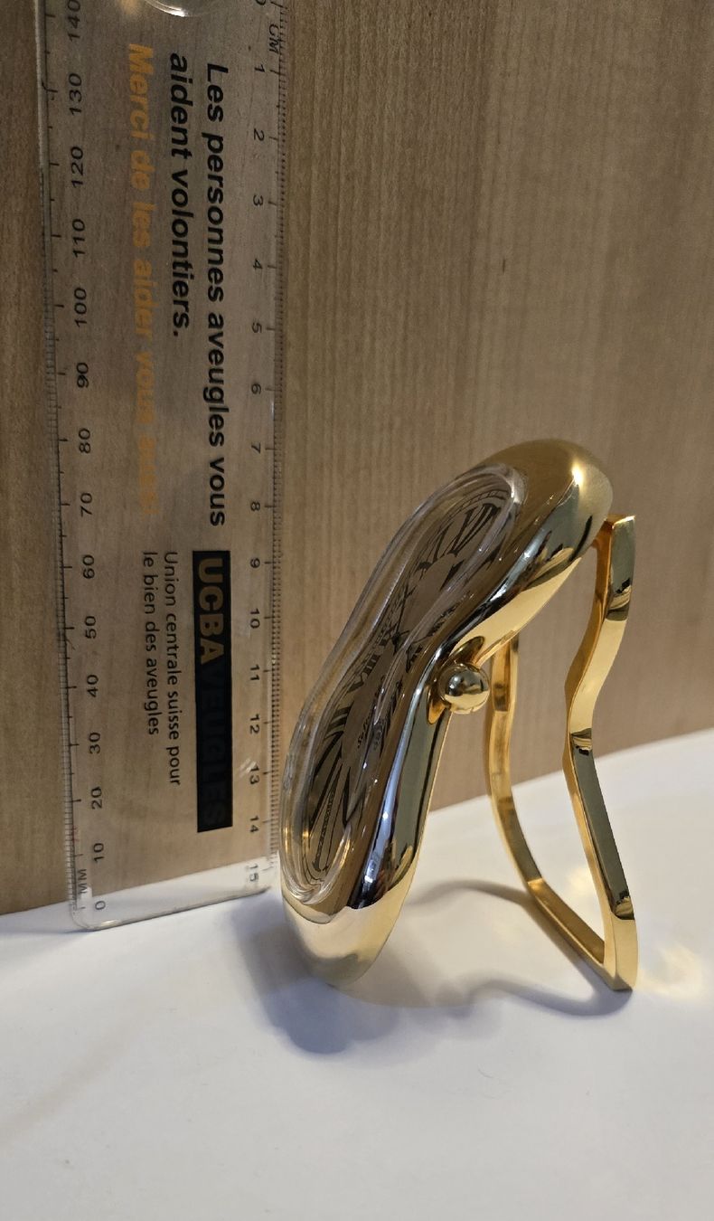 Orologi da terra & Orologi da parete: Pendule  "Softwatch" by Exaequo Genève, plaqué or rare – Nuovo e nell'imballaggio originale da Les Acacias venduto da watinjo 3
