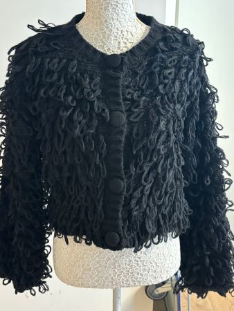 Fransenjacke schwarz kurz S/M neu