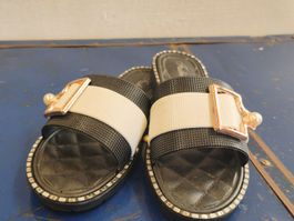Sandalen Damen Grösse 38 Schwarz Weiss Mode