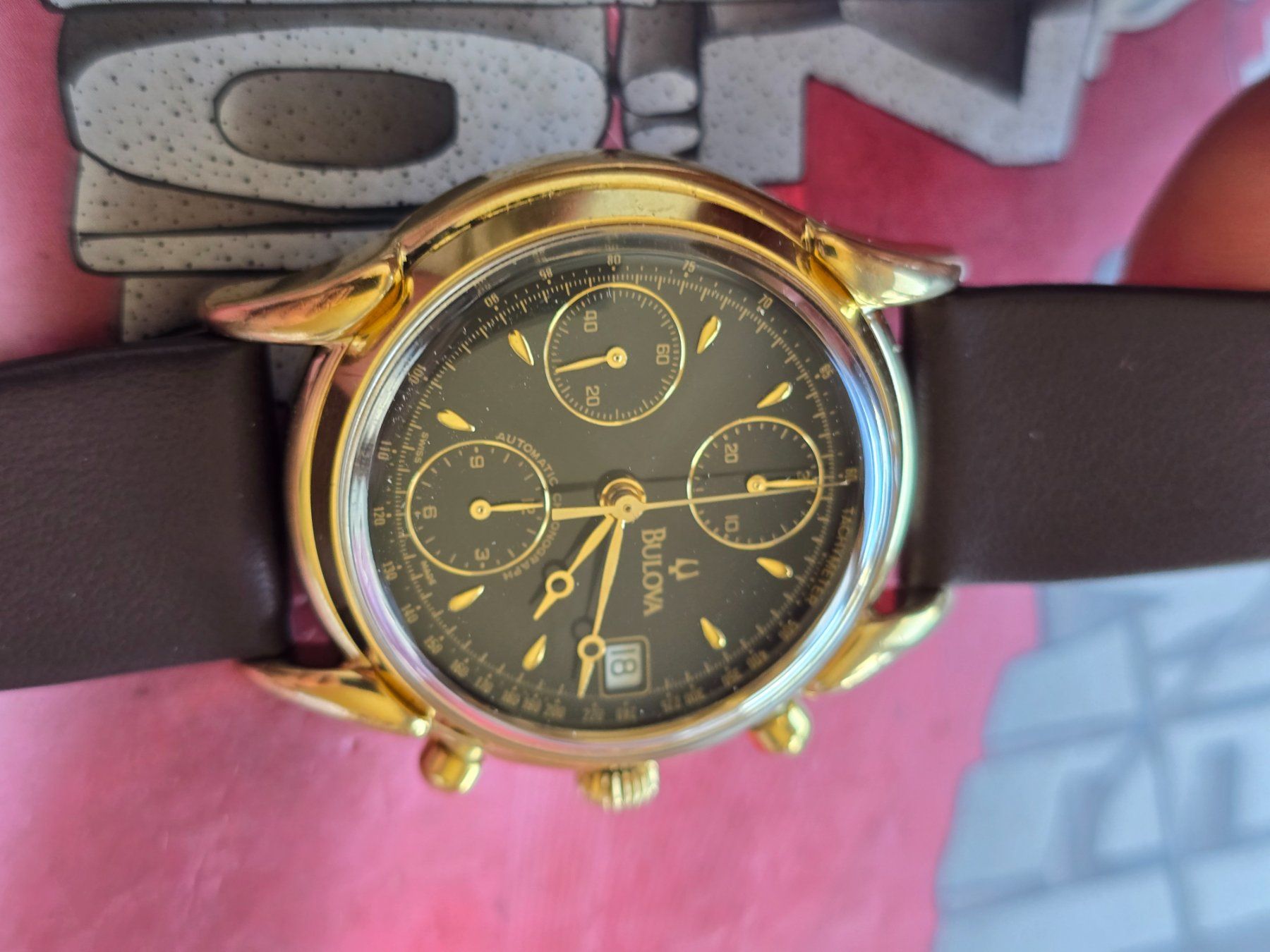Bulova Uhren: 292 Bulova Date Chronograph Valjoux 7750 wunderschoen – Gebraucht aus Muri AG von Corredor 1