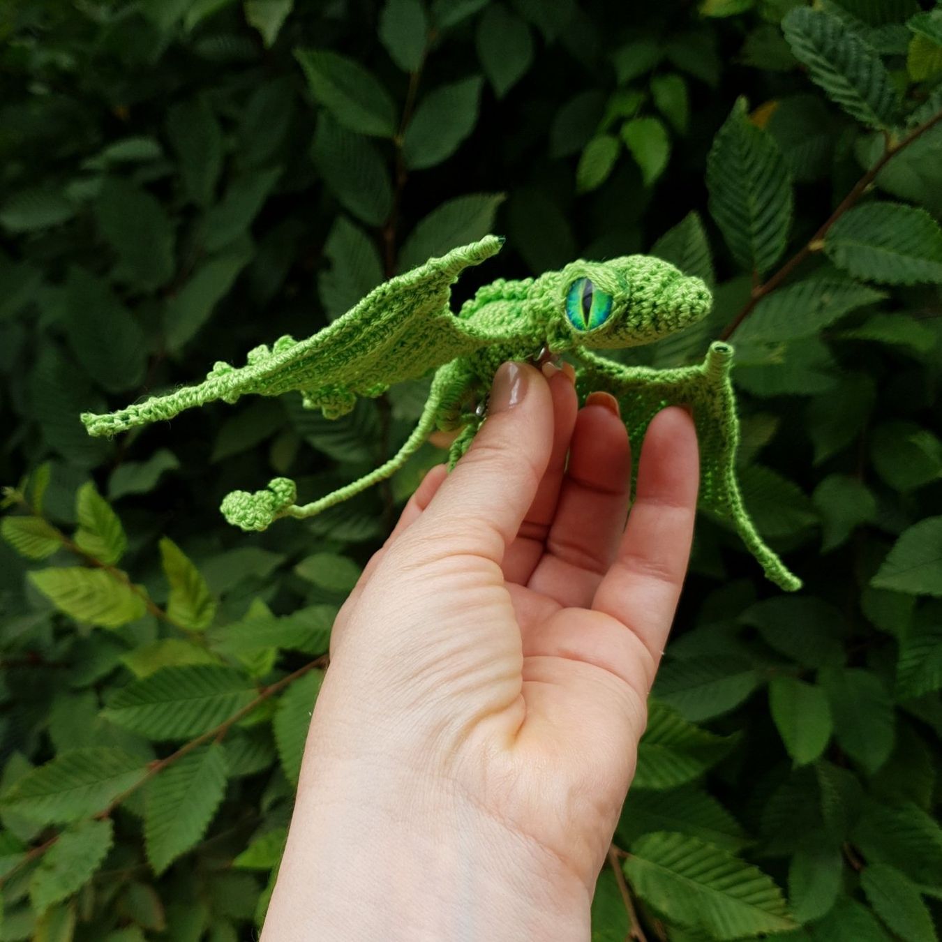 Spille & Fermagli: Gehäkelte Drache  Brosche OOAK handmade – Nuovo (secondo la descrizione) da Gelterkinden venduto da Macrameed 5
