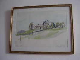 Aquarell die Perle im Appenzeller Land Stein,