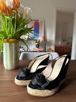 PRADA Wedges 36.5  schwarze Espadrilles mit Keilabsatz
