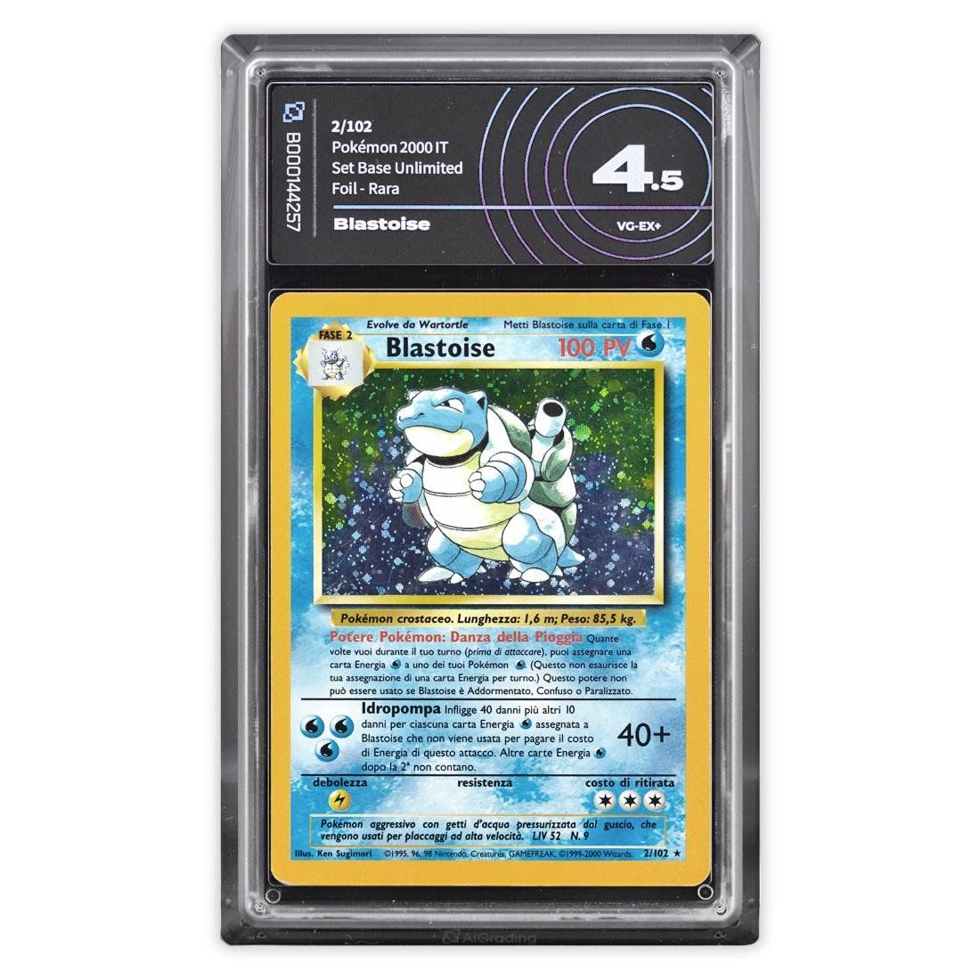 Pokémon Carte collezionabili: Blastoise 12/102 - Set base Unlimited 2000 - Vg-Ex 4.5 – Usato da Lugano venduto da Historianlugano 2