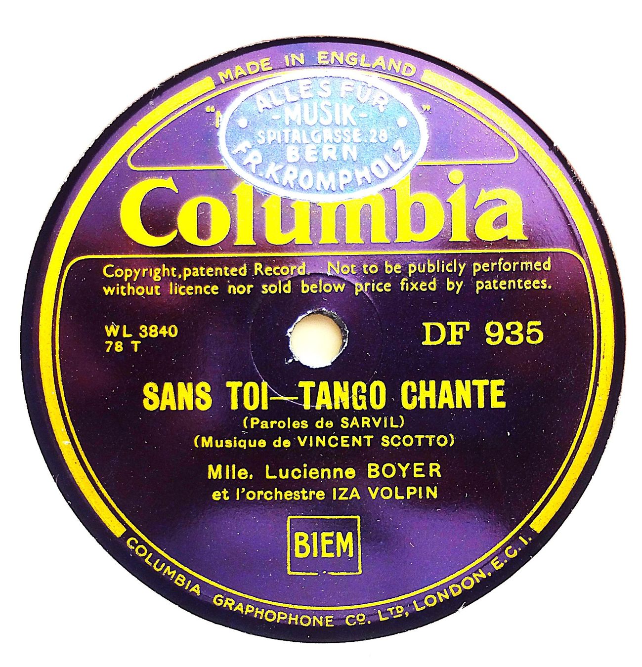 Dischi in vinile: 25 Schellackplatten Französische Chanson – Usato da Hemishofen venduto da Phonomandy