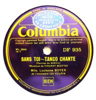 25 Schellackplatten Französische Chanson