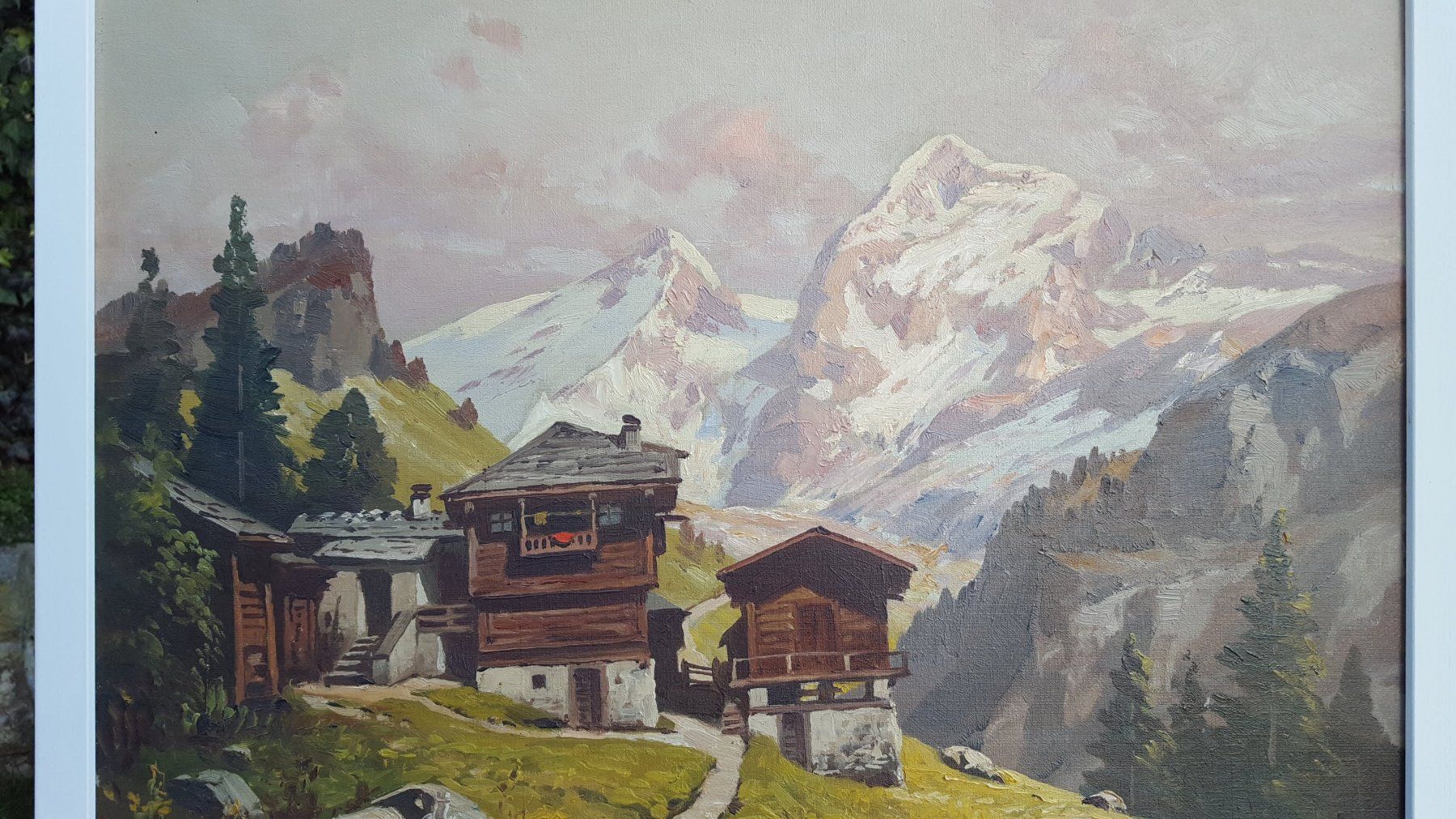 Dipinti: Saas Fee - Oel auf Lwd - Sorgès - TOP – Usato da Dietlikon venduto da Justus4 4