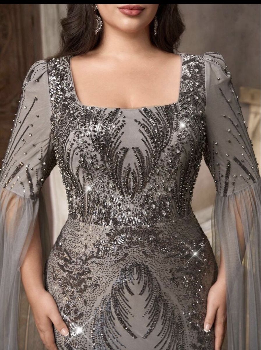 Robes: Abendkleid Lang Grau Grösse 44-46 – D'occasion à Andelfingen par mir_k5sx 1