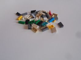 LEGO - 50 - GLATTE - SCHRÄG - STEINE - 2 X 1