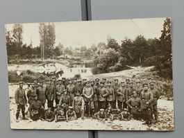 Echt Photo Karte / Maschinen Gewehr Abteilung von 1916