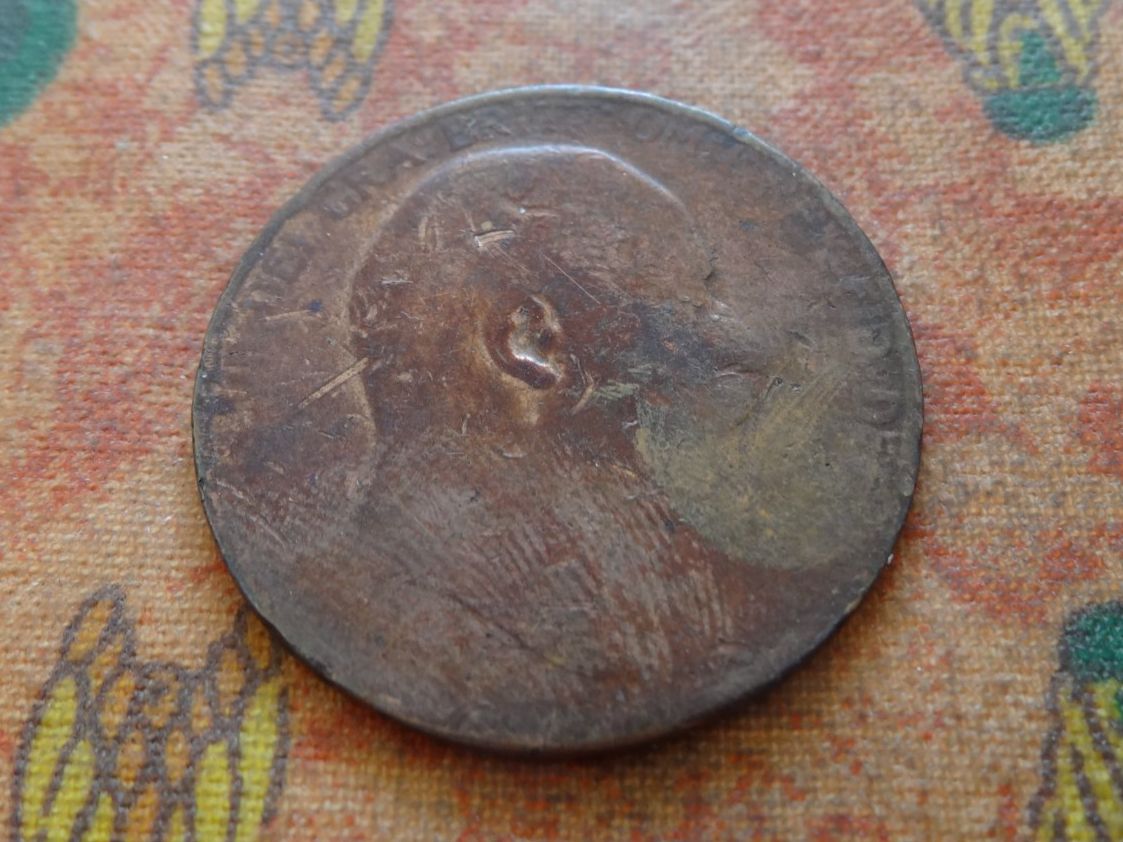 Tutti le monete: ROYAUME-UNI  OLD  One  Penny  1907 – Usato da Romanel-sur-Lausanne venduto da Swift13 1