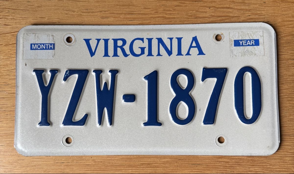 Schilder: Original US Nummernschild Virginia – Gebraucht aus Huttwil von heinrich-gustav