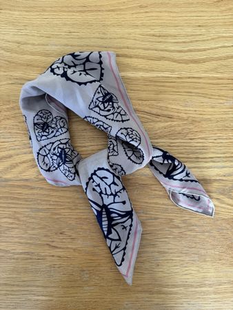 Beck Söndergaard Square Silk Scarf Butterfly & Heart Pattern