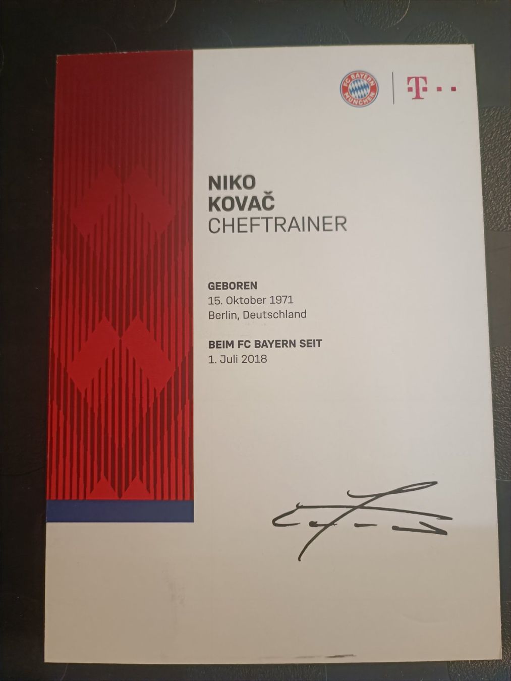 Autogramme: Niko Kovac - handsigniert – Gebraucht aus Menziken von Artographs 1