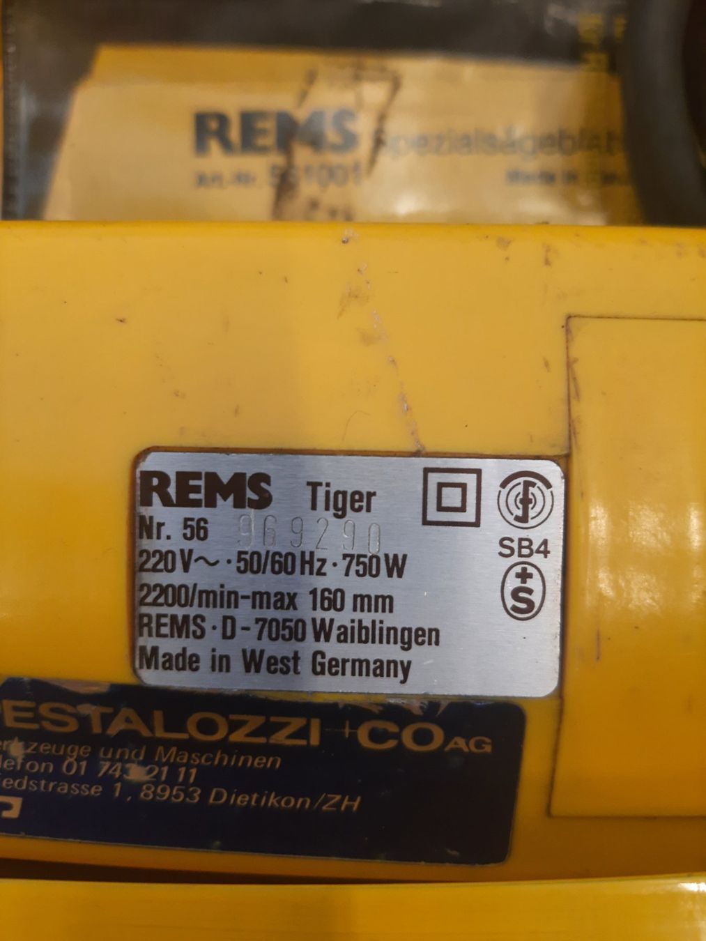 Rems Seghe: REMS Tiger Elektrische Handsäge – Usato da Eschlikon TG venduto da Freitech.2015 5