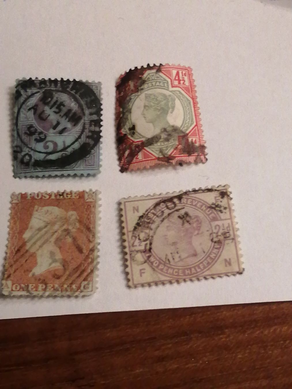 Alle Briefmarken: 4mal QV 1856 bis 1881  – Gebraucht aus Happerswil von tschergi