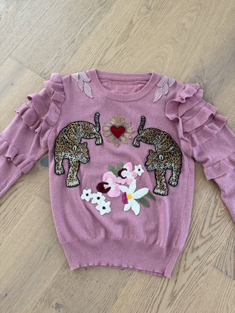 Damen Pullover mit Leoparden Gr. S