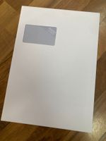 1 Schachtel (250 Ex.) C4-Couverts, Fenster links
