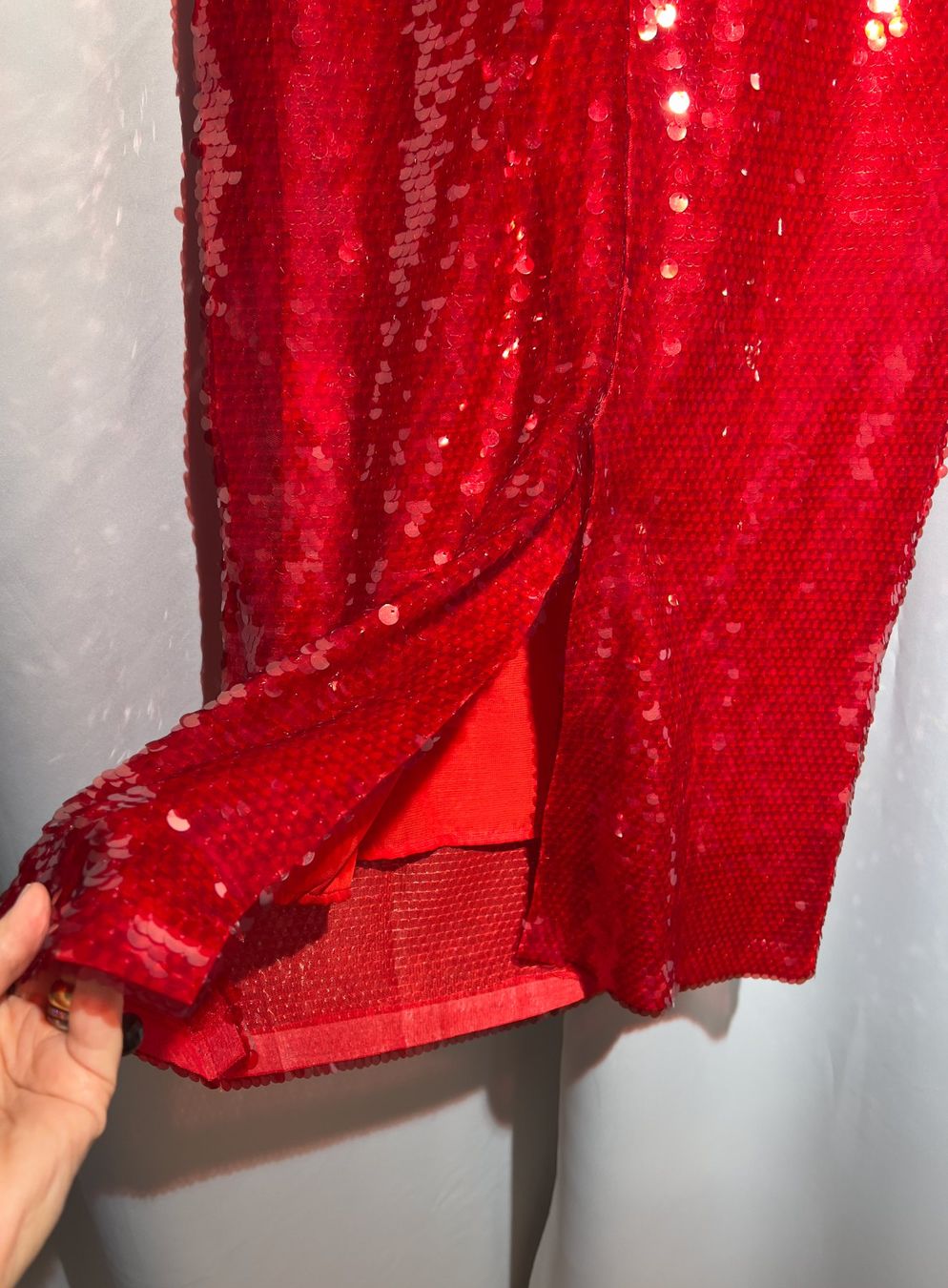 Gonne: Roter langer Paillettenrock! – Nuovo e nell'imballaggio originale da Zürich venduto da Naebeli 6