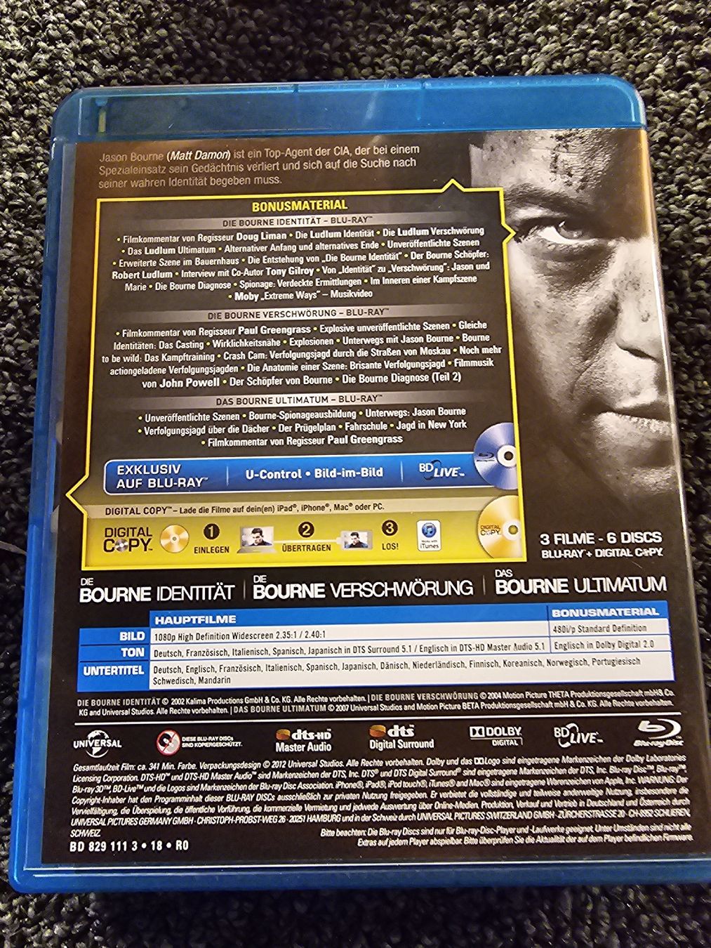 Tutti i DVDs: Die Ultimative Bourne Collection - 3 Blu-ray  – Usato da Ruswil venduto da jan_bxl5 1
