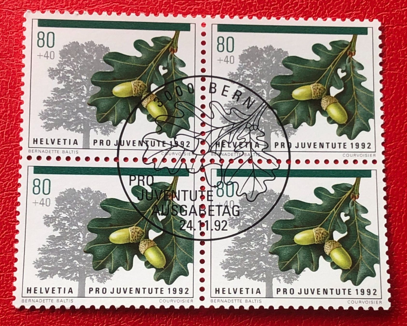 Tutti i francobolli: 4 er Block Nr.J 326 mit Vollstempel  Bern – Usato da Aarau venduto da Billa007