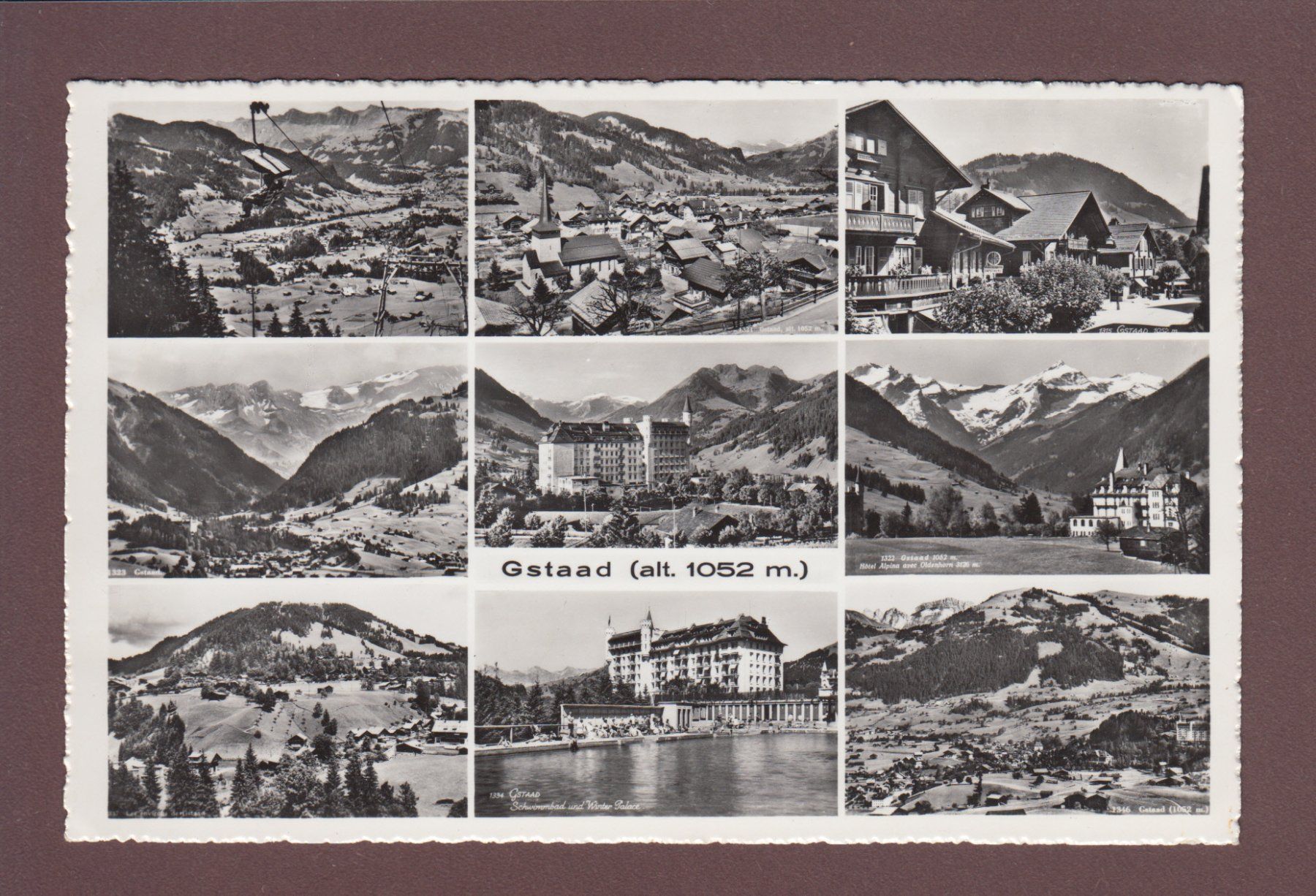 Ansichtskarten: GSTAAD - 9 Bilder – Gebraucht aus Pully von nicecards