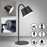 LED Tischleuchte, Schwarz, 34 cm Höhe
