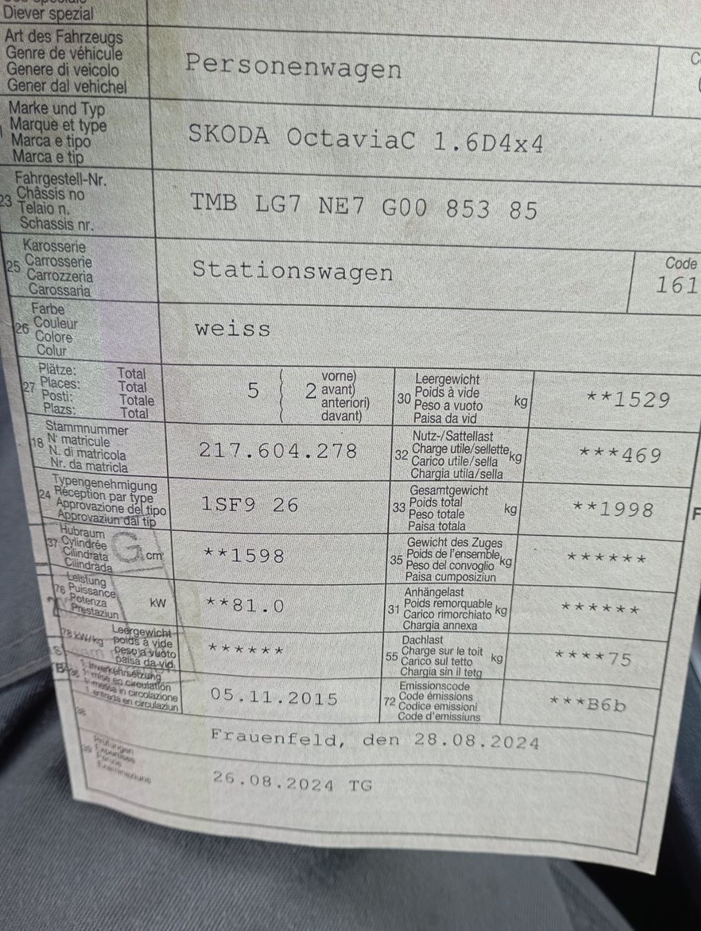 Skoda Autos: SKODA Octavia 1.6 4x4 – Gebraucht aus Oberuzwil von ala_bj78 5