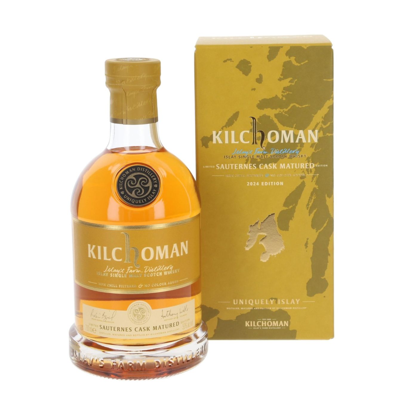 Kilchoman Bevande alcoliche: Kilchoman Sauternes cask matured 2024 – Nuovo e nell'imballaggio originale da Le Locle venduto da drinkshop