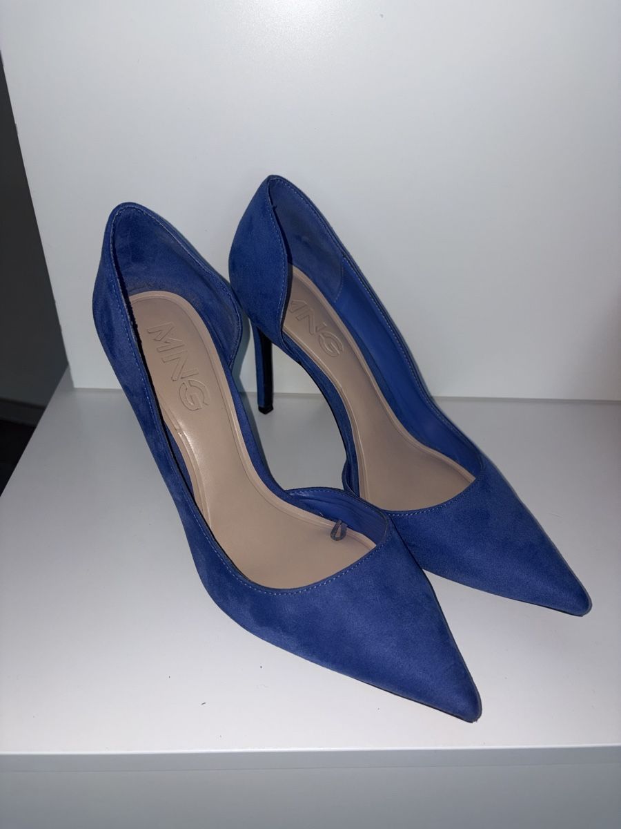 Mango Scarpe da donna: Mango Blue Suede Heels - Size 39 – Usato da Nyon venduto da Deb_D39 4
