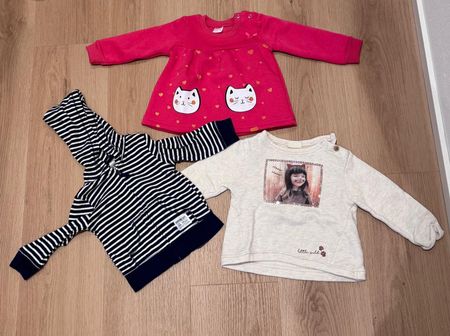 Babykleider Langarmshirt + Pullis 0-1 Jahre