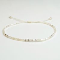 Armband Glasperlen & Silber 925(B011)