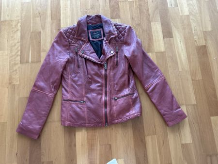 Lederjacke Street One rot Grösse 38