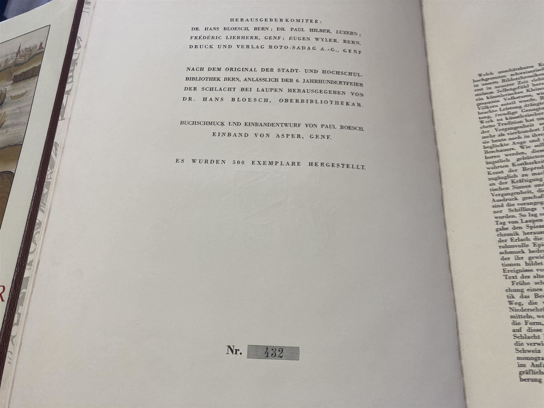 Libri: DIEBOLD-SCHILLING Spiezer Bilder Chronik – Usato da Bern venduto da Jwpm66 2