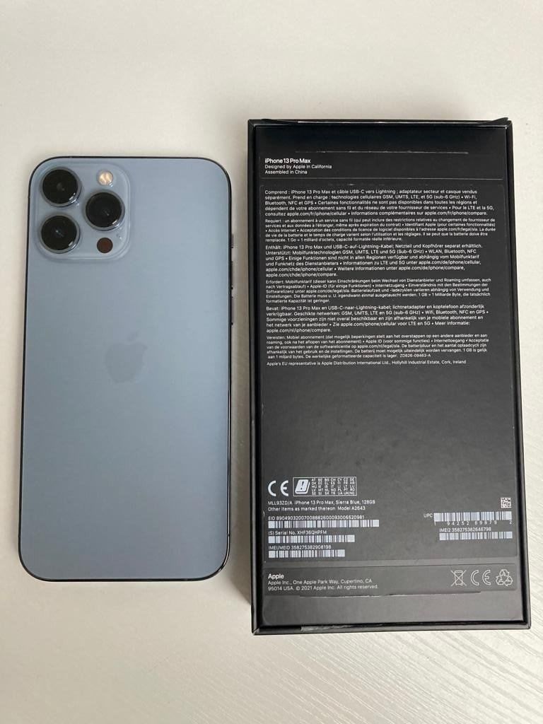Apple Telefoni cellulari / Smartphones: iPhone 13 pro Max, Sierra Blue, 128 GB – Usato da Seuzach venduto da richimueller 1