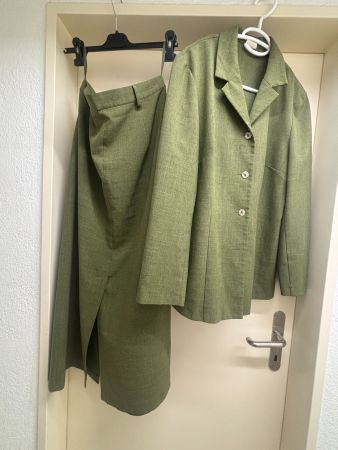 Oliven Grüner Zweiteiliges Blazer-Set,, Top Zustand, Gr40(7)